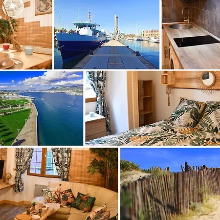 Le Cabanon H24,atypique,cosy,port,plage,wifi,netflix * La Seyne-sur-Mer